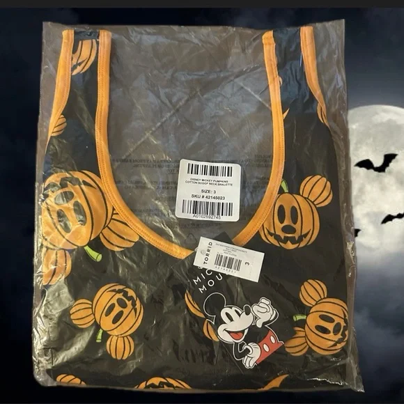 Torrid Black and Orange Mickey Pumpkin Sports Bra - Picture 8 of 9